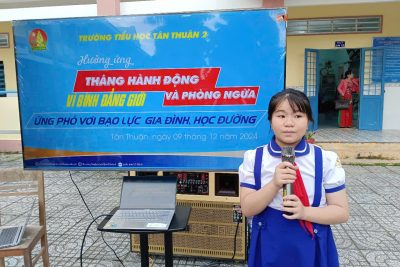 TRƯỜNG TH TÂN THUẦN 2 TRIỂN KHAI THÁNG HÀNH ĐỘNG VÌ BÌNH ĐẲNG GIỚI VÀ PHÒNG NGỪA, ỨNG PHÓ VỚI BẠO LỰC TRÊN CƠ SỞ GIỚI TRONG NHÀ TRƯỜNG NĂM HỌC 2024 – 2025