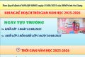 THÔNG BÁO TỰU TRƯỜNG VÀ KHAI GIẢNG NĂM HỌC 2025 – 2026